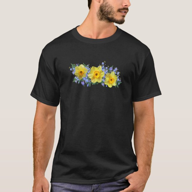 Affodien und Veronica Blume botanisch T-Shirt (Vorderseite)
