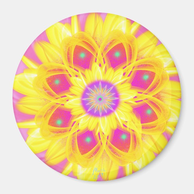 Affodil nach Power Blume Magnet (Vorne)