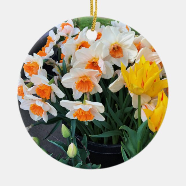 Affodils & Tulips, Oregon Keramik Ornament (Vorne)