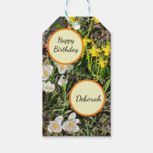 Affodis & Crocus Geburtstag Geschenkanhänger