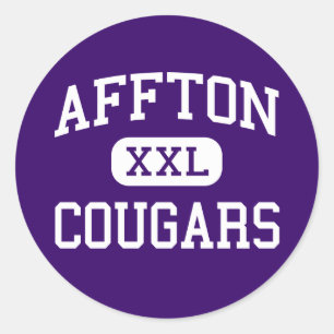 Affton - Cougars - High - Saint Louis Missouri Runder Aufkleber