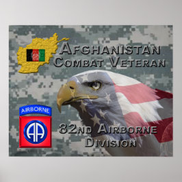 "Afghan Combat Veteran" - 82. Im Flugzeug Abteilun Poster