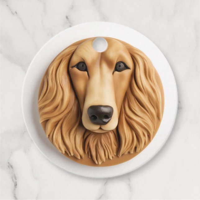 Afghan Hound 3D Inspiriert Geschenkanhänger (Vorderseite)