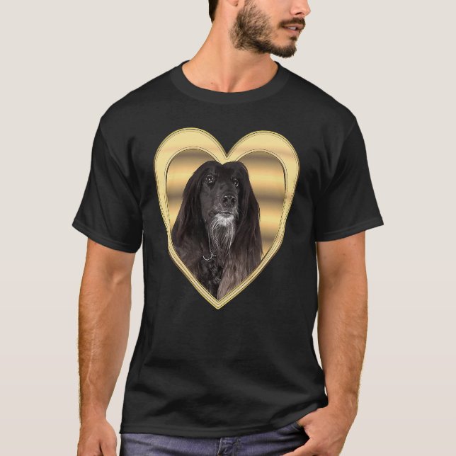 Afghan Hound  Afghan Hound Dog Heart   Afghan Houn T-Shirt (Vorderseite)