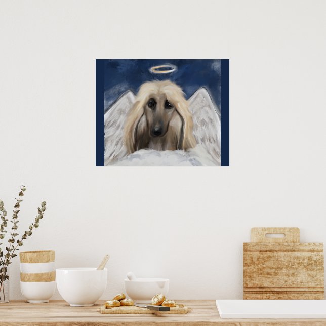 Afghan Hound Angel Poster (Küche)