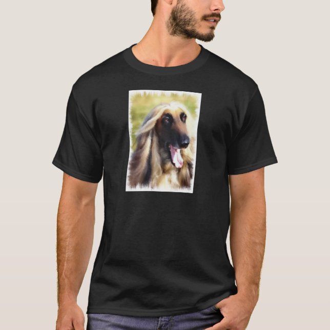 Afghan Hound Art Geschenke T-Shirt (Vorderseite)