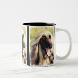 Afghan Hound Art Geschenke Zweifarbige Tasse