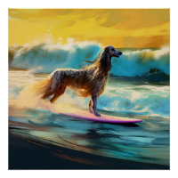 Afghan Hound Beach Surfmalerei