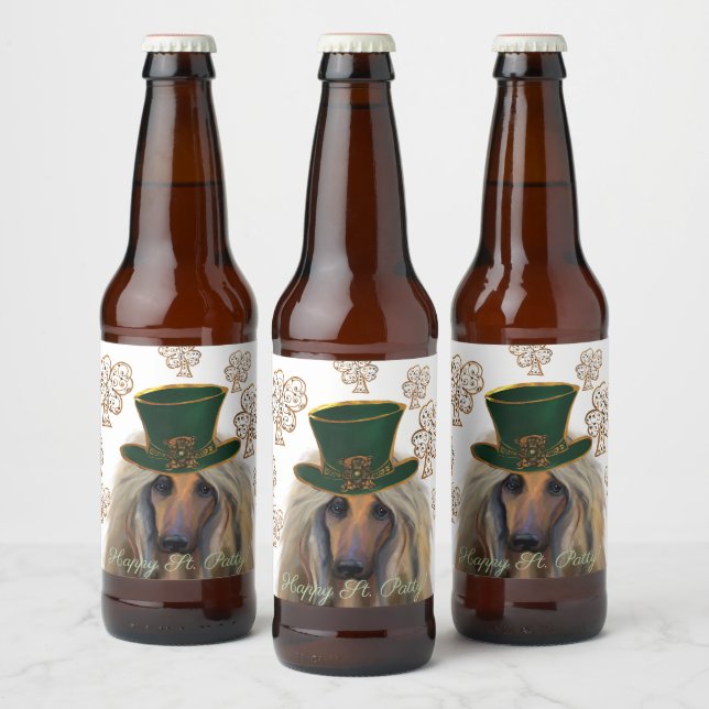 AFGHAN HOUND BIERFLASCHENETIKETT (Flaschen)