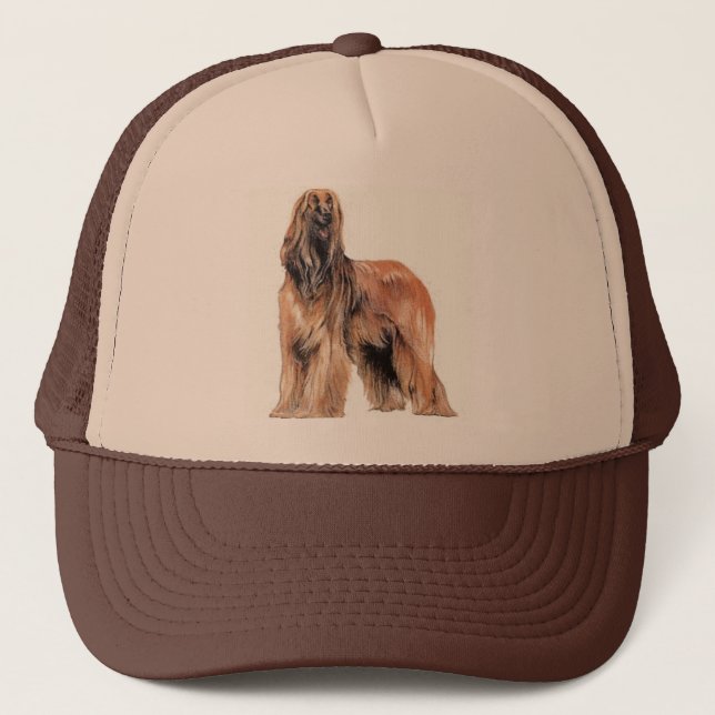 Afghan Hound Cap Truckerkappe (Vorderseite)