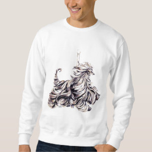 Afghan Hound Carousel Moving Sweatshirt
