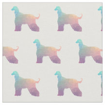 Afghan Hound Dog Geo Muster Silhouette Pastel