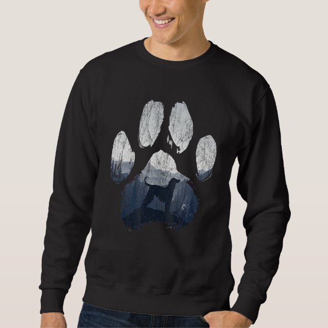 Afghan Hound Dog Paw Mom Dad Mountains Sweatshirt (Vorderseite)