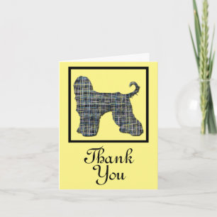Afghan Hound Dog Vielen Dank Karte