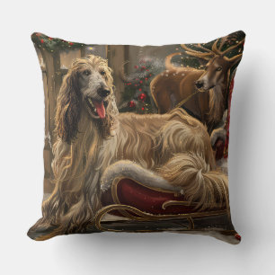 Afghan Hound Dog Weihnachtsfest Kissen