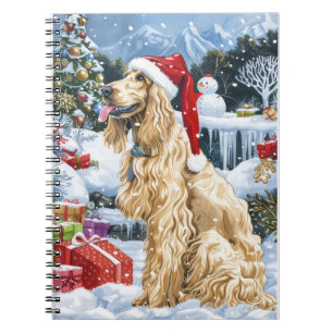 Afghan Hound Dog Winter Wunderland Weihnachtsfreud Notizblock