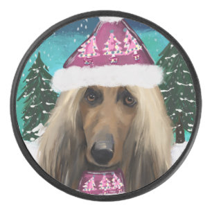 Afghan Hound Eishockey Puck