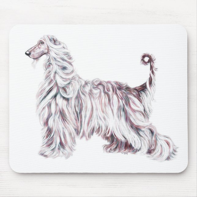 Afghan Hound Elegance Mousepad (Vorne)