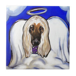 Afghan Hound Engel Fliese