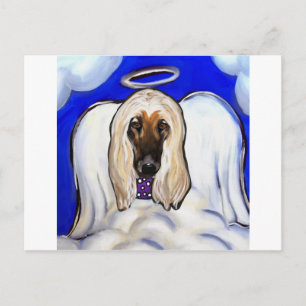 Afghan Hound Engel Postkarte