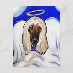 Afghan Hound Engel Postkarte