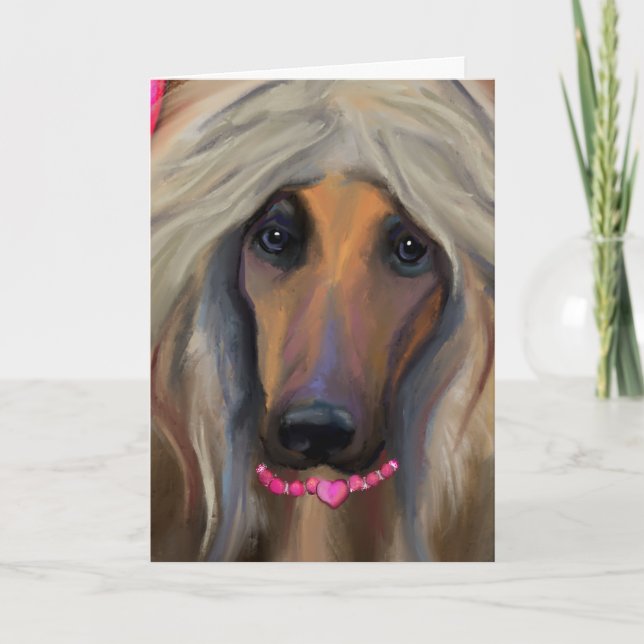Afghan Hound Feiertagskarte (Vorderseite)