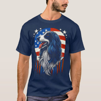 Afghan Hound FLAG USA Hund Lover Funny T-Shirt