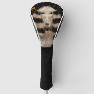 AFGHAN HOUND GOLD GOLF HEADCOVER