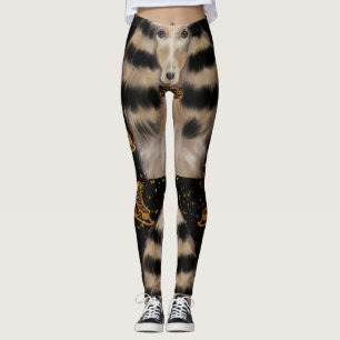 AFGHAN HOUND GOLD LEGGINGS
