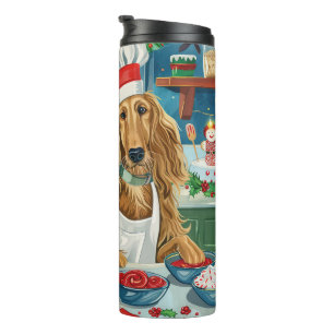 Afghan Hound Holiday Baking: Feierliche Weihnachte Thermosbecher