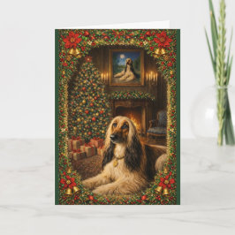 Afghan Hound Holiday Christmas Card Karte