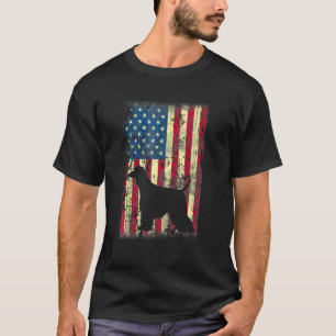 Afghan Hound Hund American Flag 4. Juli Tier T-Shirt