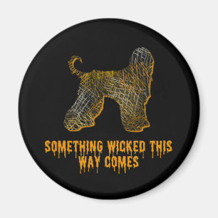 Afghan Hound Hund Silhouette Spaß Halloween Magnet