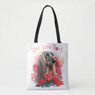 Afghan Hound Hundemutter Blumenmuster