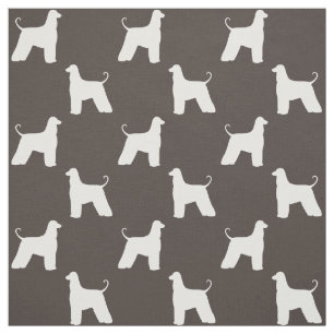 Afghan Hound-Hunderassen-Silhouetten gemustert Stoff