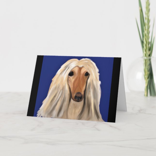 Afghan Hound Karte (Vorderseite)
