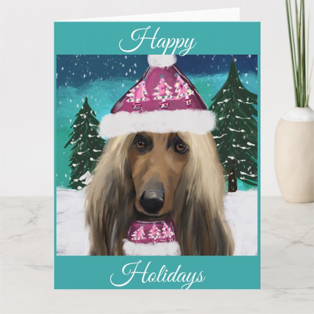 Afghan Hound Karte (Vorderseite)