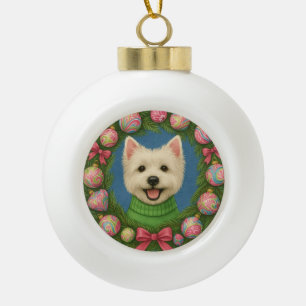 Afghan Hound Keramik Kugel-Ornament