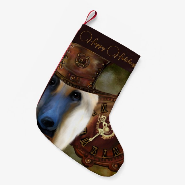 Afghan Hound Kleiner Weihnachtsstrumpf (Vorderansicht (hängend))