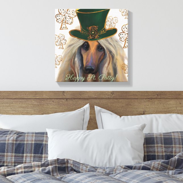 AFGHAN HOUND LEINWANDDRUCK (Insitu (Schlafzimmer))