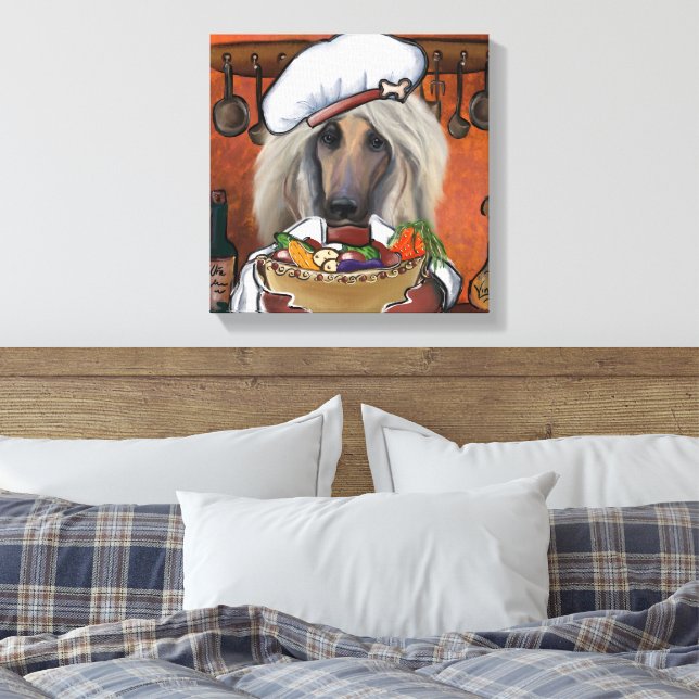 Afghan Hound Leinwanddruck (Insitu (Schlafzimmer))