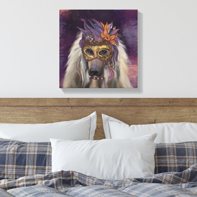 AFGHAN HOUND LEINWANDDRUCK (Insitu (Schlafzimmer))