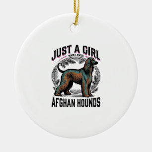 Afghan Hound Liebhaber Vintage Hundemutter-Shirt D Keramik Ornament