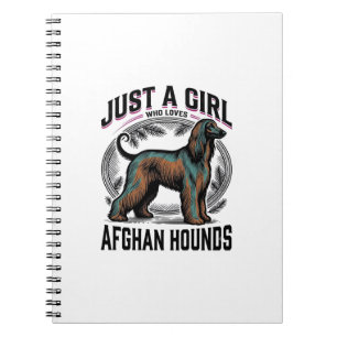 Afghan Hound Liebhaber Vintage Hundemutter-Shirt D Notizblock