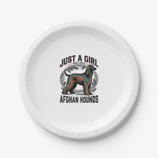 Afghan Hound Liebhaber Vintage Hundemutter-Shirt D Pappteller