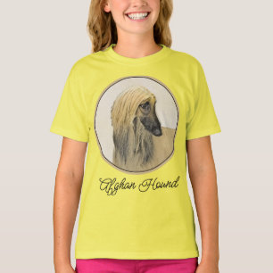 Afghan Hound Malerei - Niedlich Original Hunde Art T-Shirt