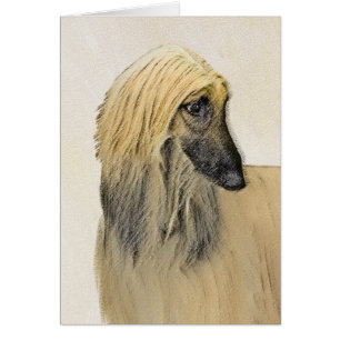 Afghan Hound Malerei - Niedliche Original Dog Art