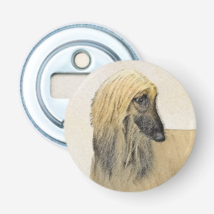 Afghan Hound Malerei - Niedliche Original Dog Art Flaschenöffner