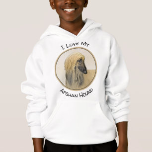 Afghan Hound Malerei - Niedliche Original Dog Art Hoodie