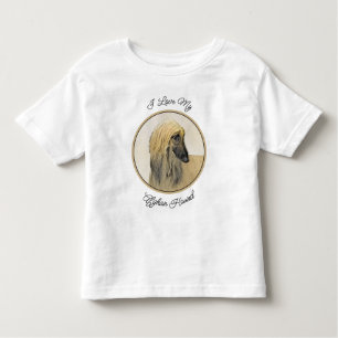 Afghan Hound Malerei - Niedliche Original Dog Art Kleinkind T-shirt